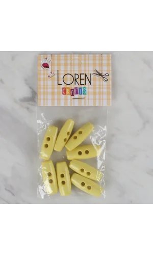 Loren Crafts sarı 8 li çoban düğmesi - 67