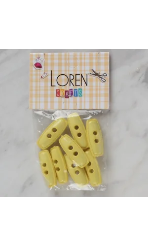 Loren Crafts sarı 8 li çoban düğmesi - 77