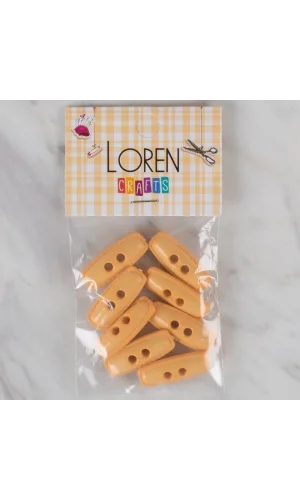Loren Crafts turuncu 8 li çoban düğmesi - 78