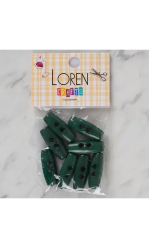 Loren Crafts yeşil 8 li çoban düğmesi - 64