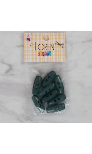 Loren Crafts yeşil 8 li çoban düğmesi - 91