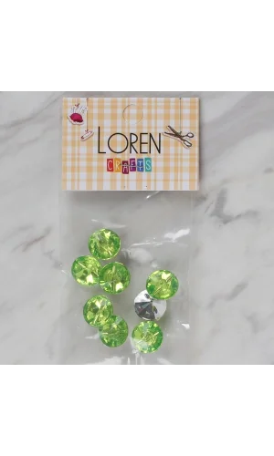 Loren Crafts yeşil 8 li düğme - 211