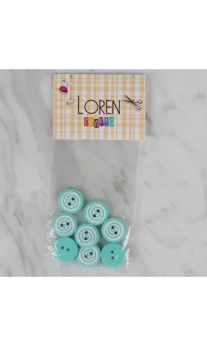 Loren Crafts yeşil 8 li yuvarlak düğme - 454