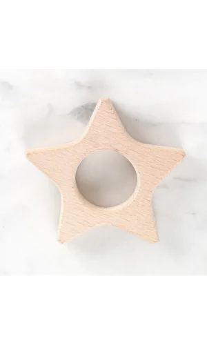 Loren Crafts Yıldız Figürlü Organik Ahşap Diş Kaşı