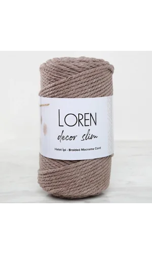Loren Decor Slim 3 Büküm Makrome İpi Vizon  - L143
