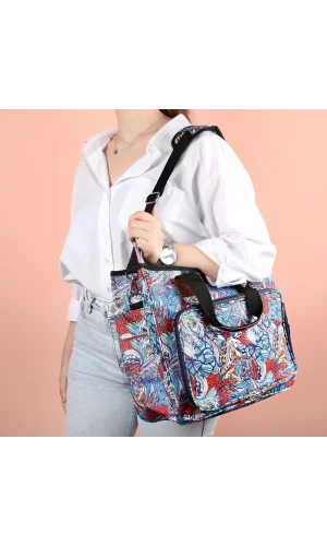 Loren Desenli Örgü Çantası