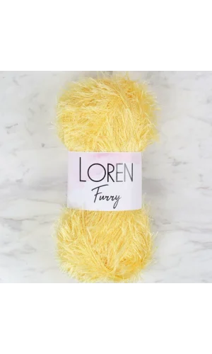 Loren Furry Sarı El Örgü İpi - RF048 - 34059