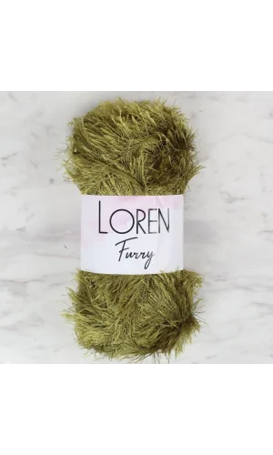 Loren Furry Yeşil El Örgü İpi - RF044 - 34058