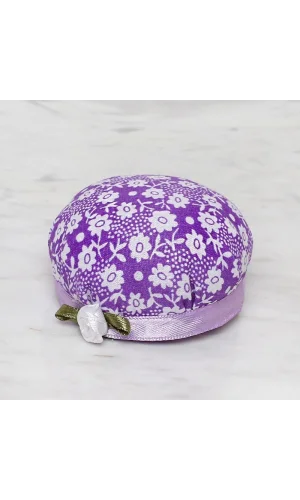 Loren Kola Takılabilir İğnedenlik Mor Çiçekli