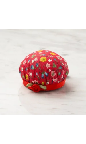 Loren Kola Takılabilir Kırmızı çiçekli iğnedanlık