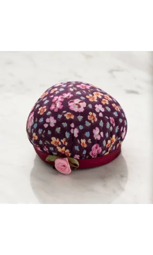 Loren Kola Takılabilir Mor çiçekli iğnedanlık