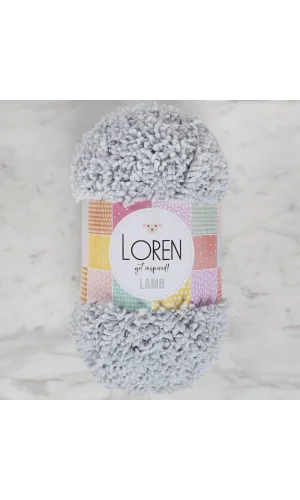 Loren Lamb Açık Gri El Örgü İpi - R044
