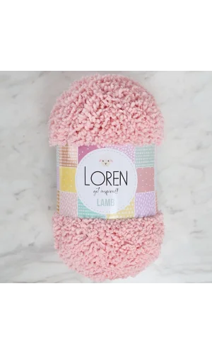 Loren Lamb Pembe El Örgü İpi - R079