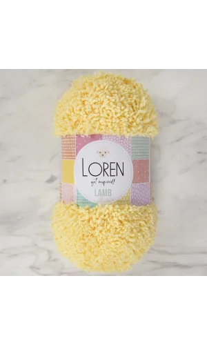 Loren Lamb Sarı El Örgü İpi - R031