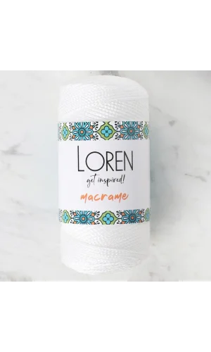 Loren Macrame Beyaz El Örgü İpi - RM 002 - 34324