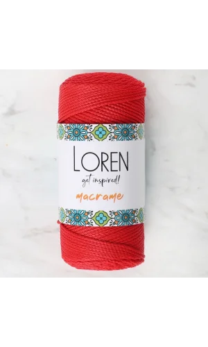 Loren Macrame Kırmızı El Örgü İpi - RM 0100 - 34334