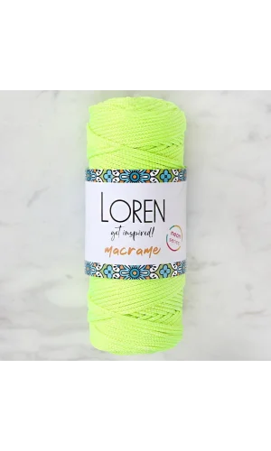 Loren Macrame Neon Sarı El Örgü İpi - L114