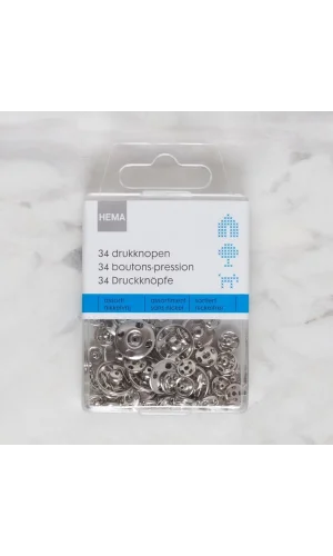 Loren Metal Çıt Çıt - 34 lü Gümüş