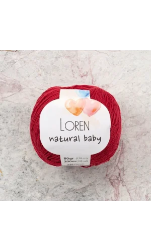 Loren Natural Baby Bordo El Örgü İpi - R099 - 33819
