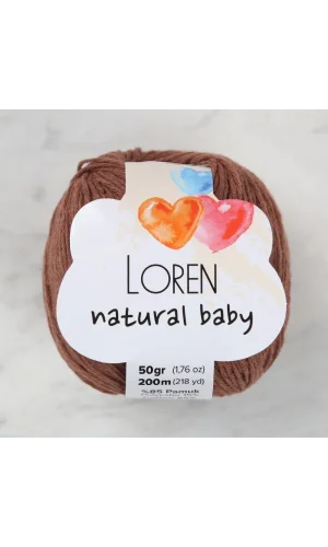 Loren Natural Baby Tarçın El Örgü İpi - R072