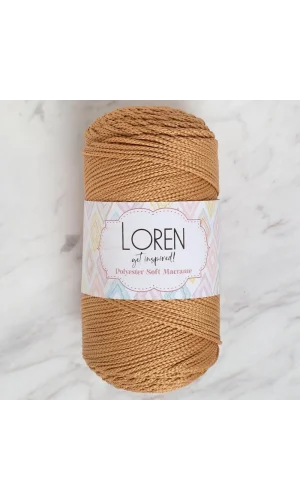 Loren Polyester Soft Macrame Bej El Örgü İpi - LM031 - 34437