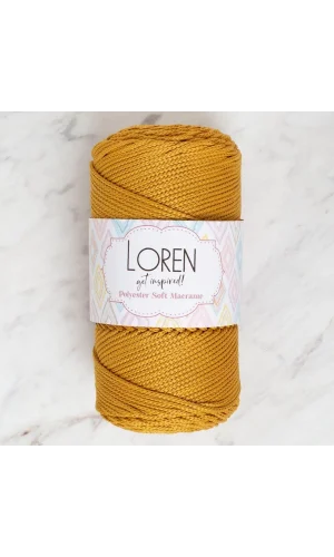 Loren Polyester Soft Macrame Hardal El Örgü İpi - LM061 - 34449