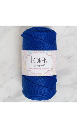 Loren Polyester Soft Macrame Saks Mavisi El Örgü İpi - LM029 - 34435