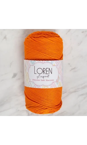 Loren Polyester Soft Macrame Turuncu El Örgü İpi - LM011 - 34430