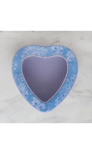 Loren Şeffaf Kalpli Metal Saklama Kutusu - Orta Bo