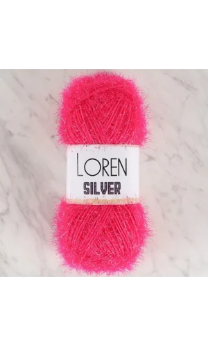 Loren Silver Fuşya El Örgü İpi - RS0021 - 34077