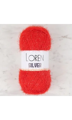 Loren Silver Kırmızı El Örgü İpi - RS0025 - 34087