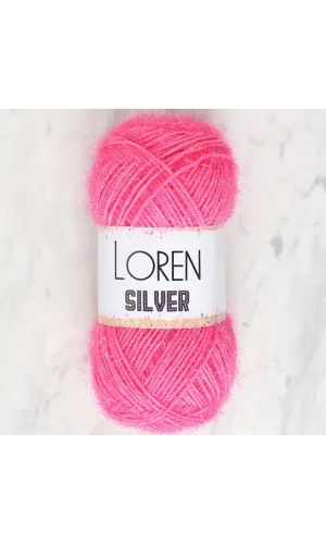 Loren Silver Koyu Pembe El Örgü İpi - RS0016 - 34076