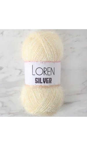 LOREN SILVER KREM EL ÖRGÜ İPİ - RS0065 - 34071
