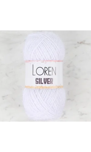 Loren Silver optik Beyaz El Örgü İpi - RS-Optik - 34068