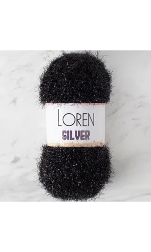 LOREN SILVER SİYAH EL ÖRGÜ İPİ - RS1001 - 34093