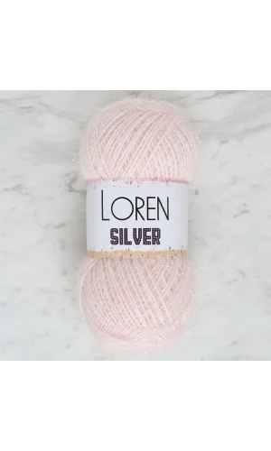 Loren Silver Toz Pembe El Örgü İpi - RS0062 - 34072