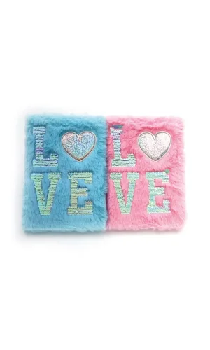 LOVE Tasarımlı Peluş Hatıra Defteri
