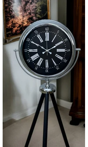 Majestic Krom Tripod Ayaklı Saat