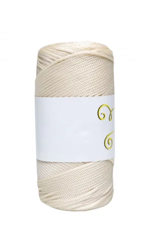 Makrome İpi 3mm  Polyester Ekru