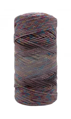 Makrome İpi 3mm Polyester Gri Simli