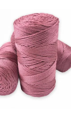 Makrome İpi 3mm Polyester Gül Kurusu