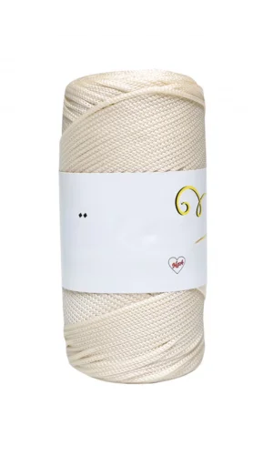 Makrome İpi 3mm Polyester  Krem