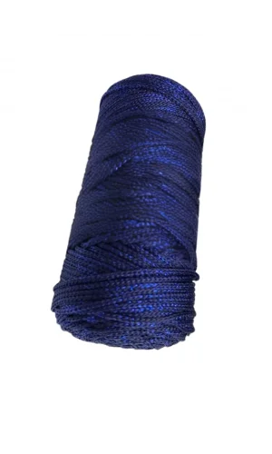 Makrome İpi 3mm Polyester Lacivert Simli