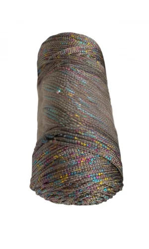 Makrome İpi 3mm  Polyester Vizon Simli