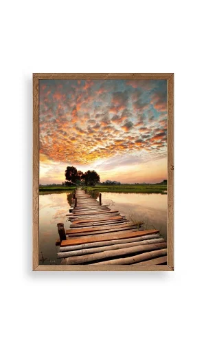 Manzara Doğa Ahşap Çerçeveli Tablo