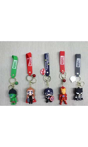 Marvel Karışık Karakter Silikon Anahtarlık