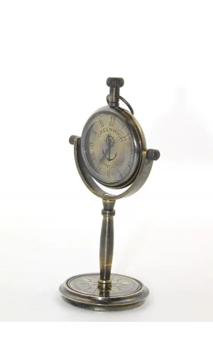 Masa Üstü Pirinç Saat Model 2