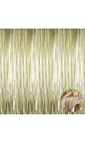 Mat Altın Püsküllü Kapı Perdesi