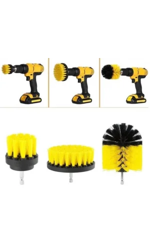 Matkap Ucuna Takılan 3lü Fırça  Temizlik Seti