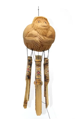 Maymunlu Bambu Rüzgar Çanı